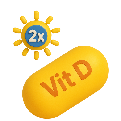 2X vitamin D